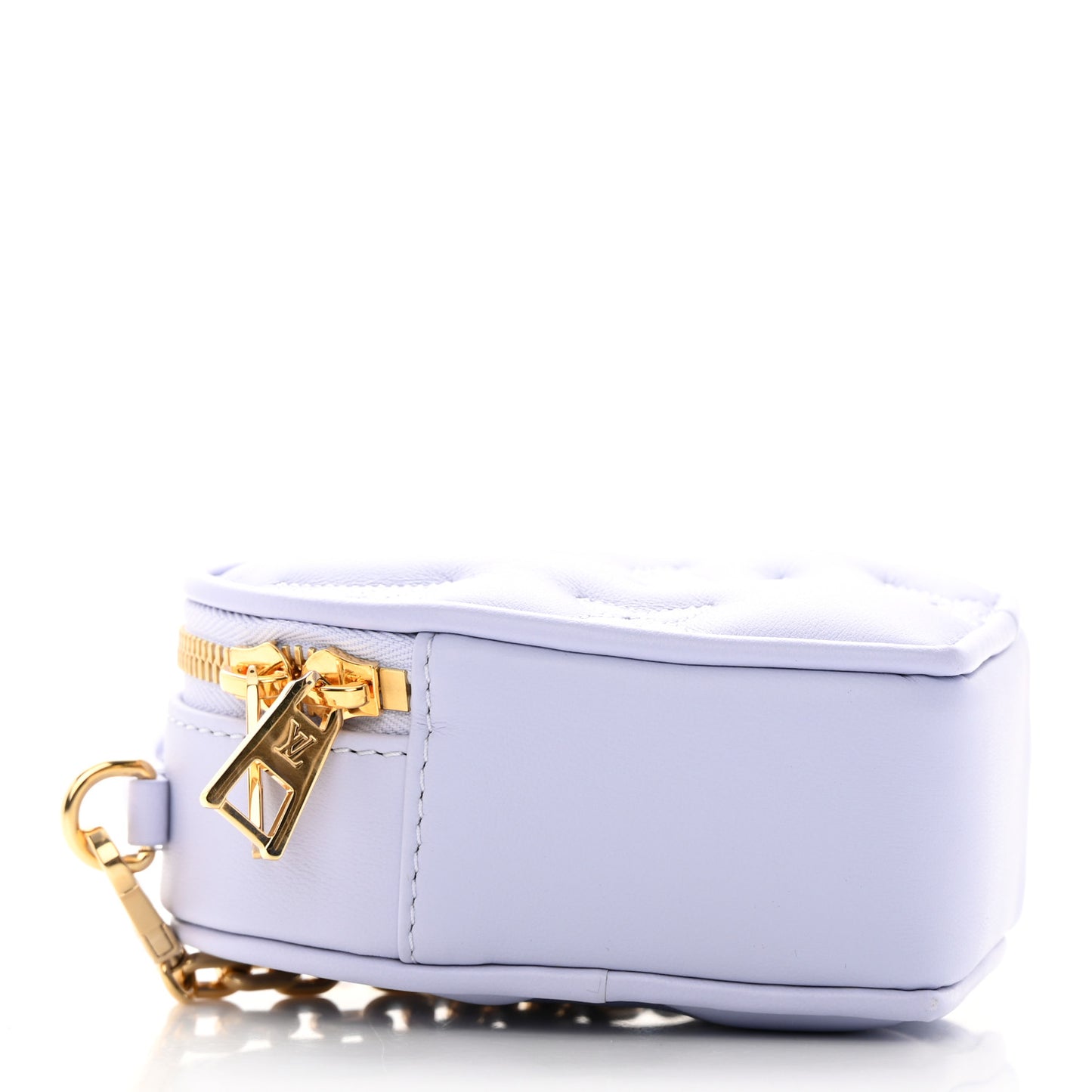 Calfskin Embroidered Monogram Pop My Heart Bag Pouch Lilac