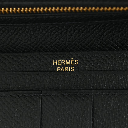 Hermes Epsom Bearn Gusset Wallet Black 6 of 7
