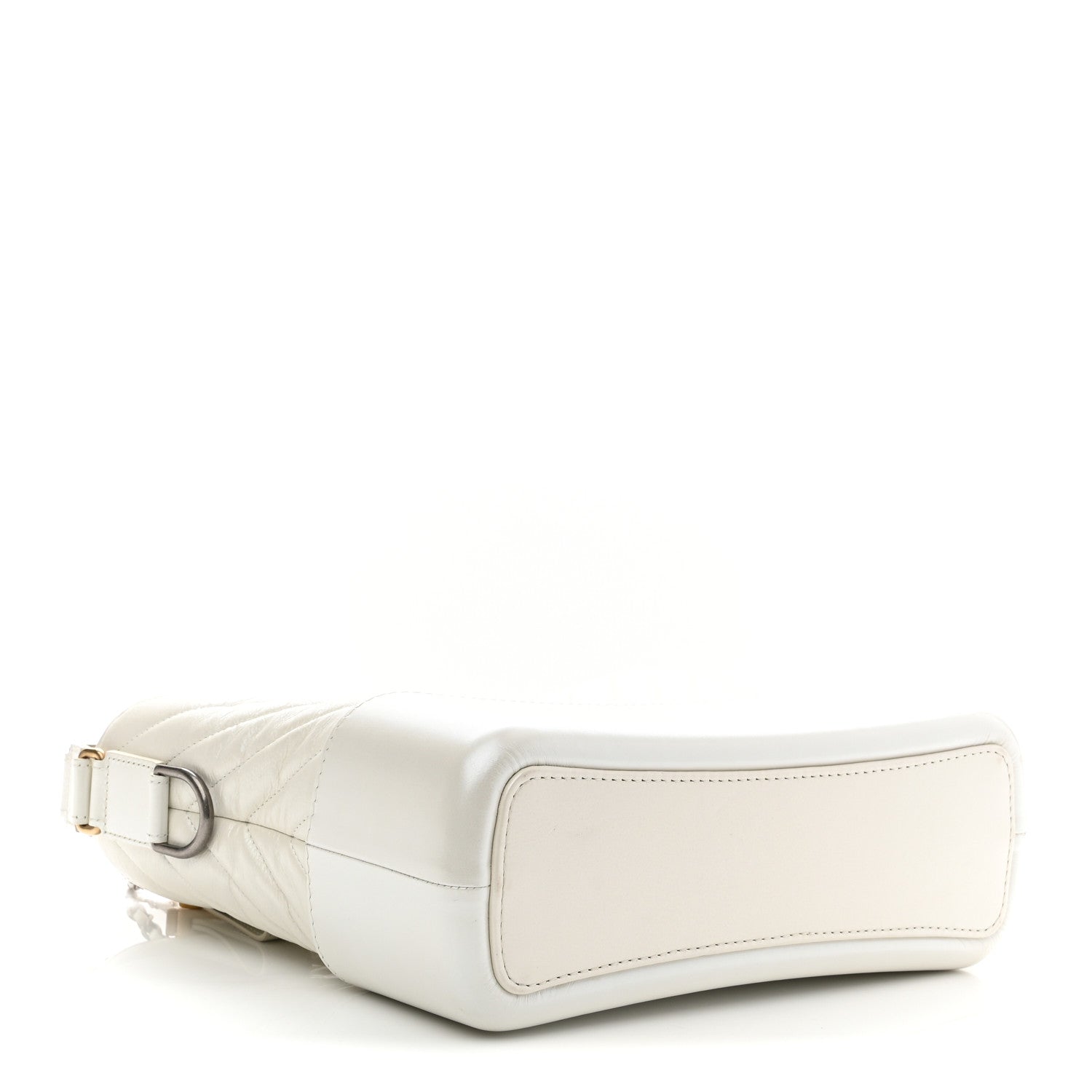 Chanel Aged Calfskin Chevron Quilted Medium Gabrielle Hobo White 4 of 10