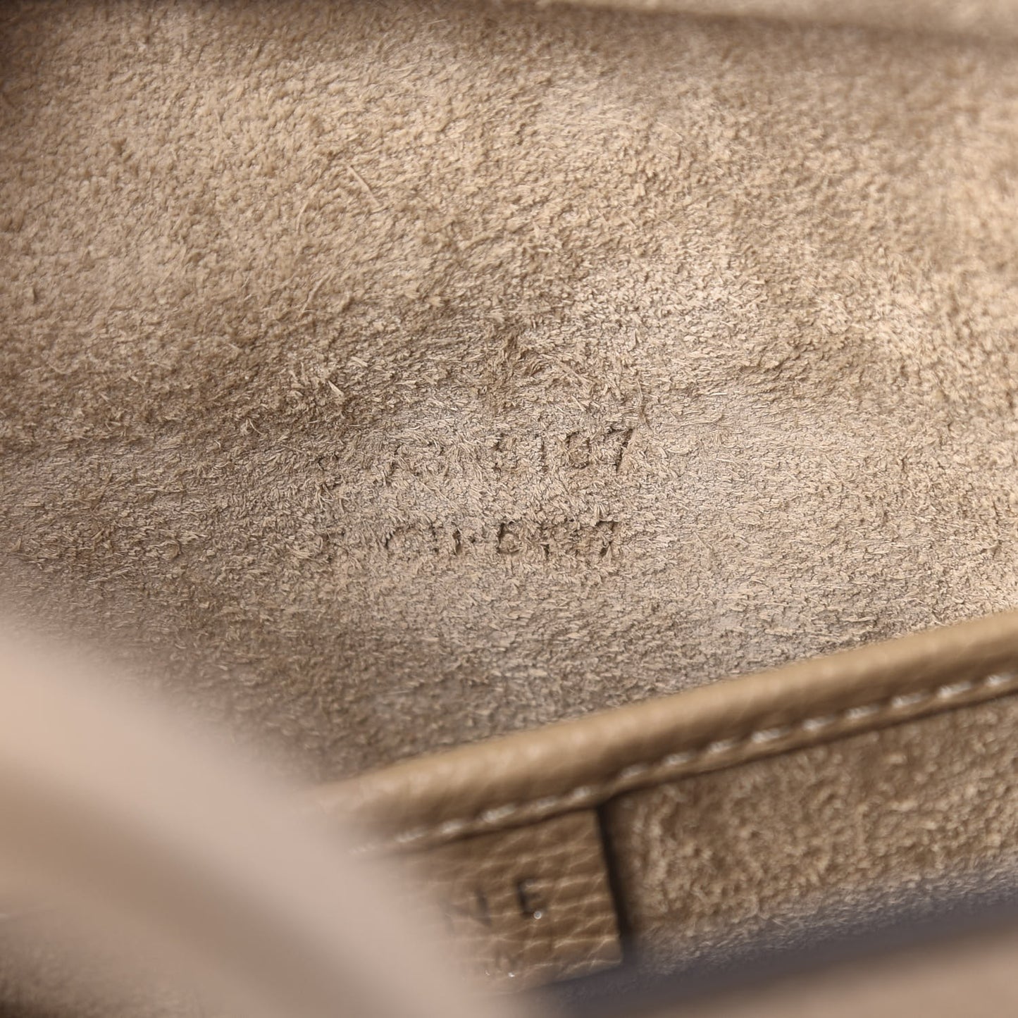 Drummed Calfskin Nano Luggage Dune