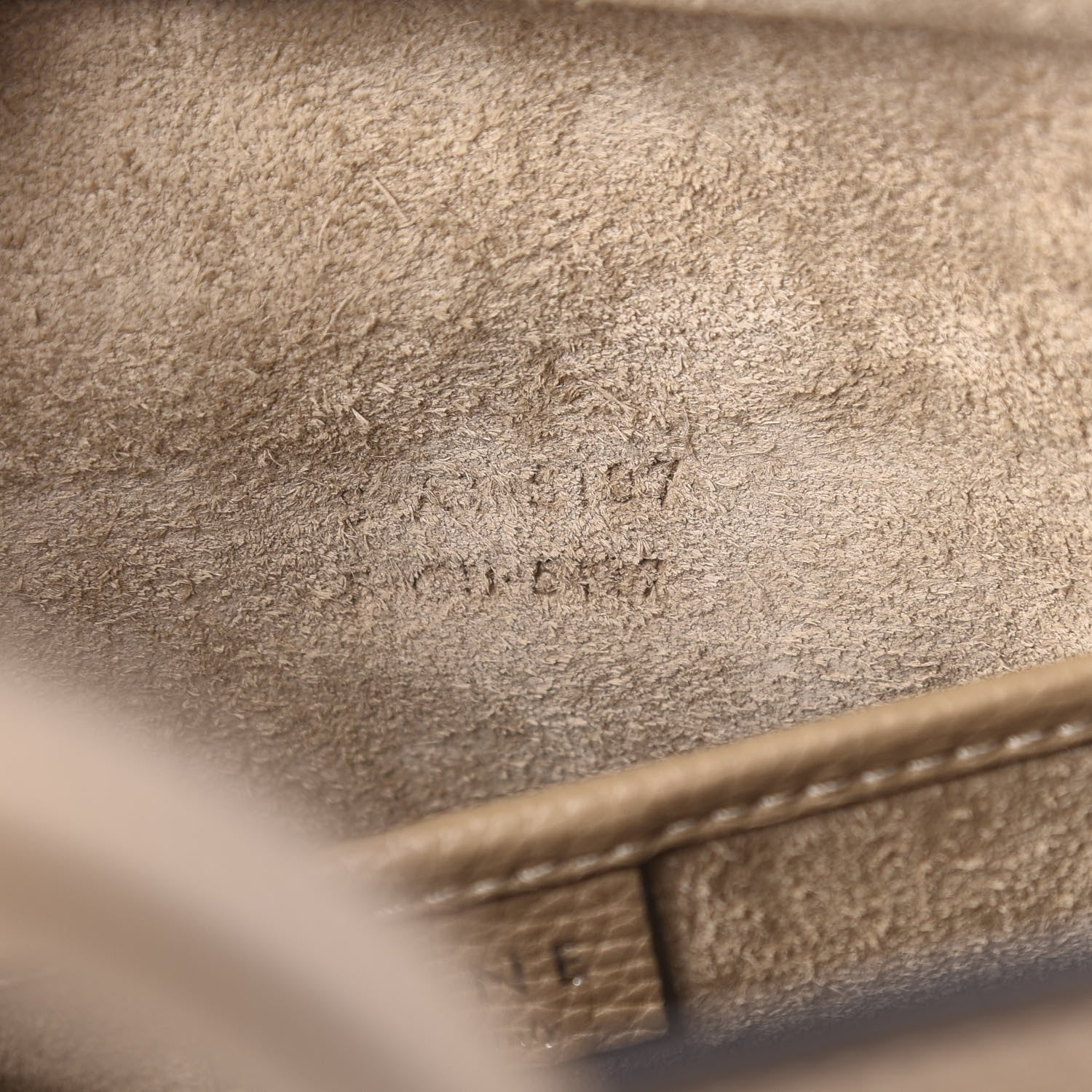 Celine Drummed Calfskin Nano Luggage Dune 7 of 12