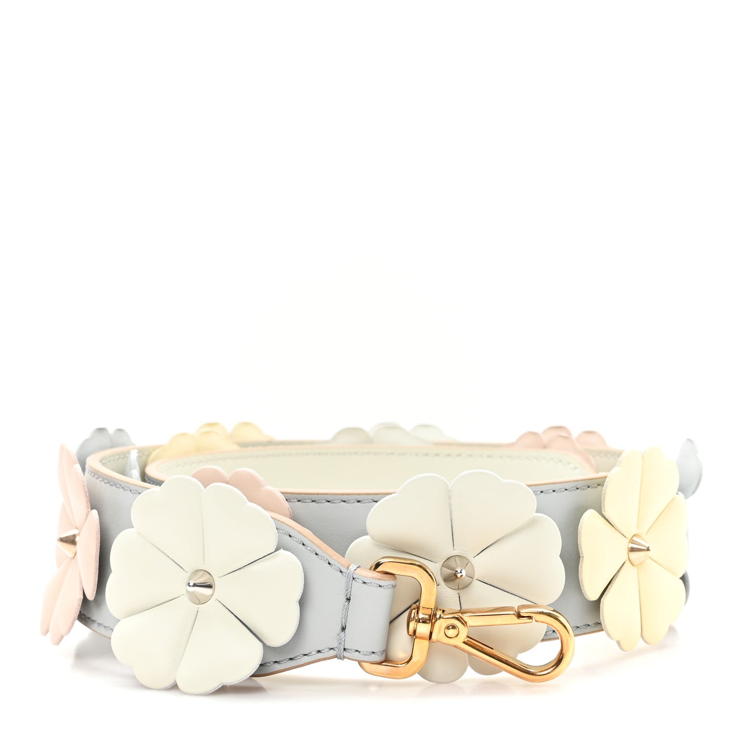 Calfskin Flowerland Studded Strap You Perla Opale