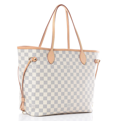 Louis Vuitton Damier Azur Neo Neverfull MM Rose Ballerine 3 of 9