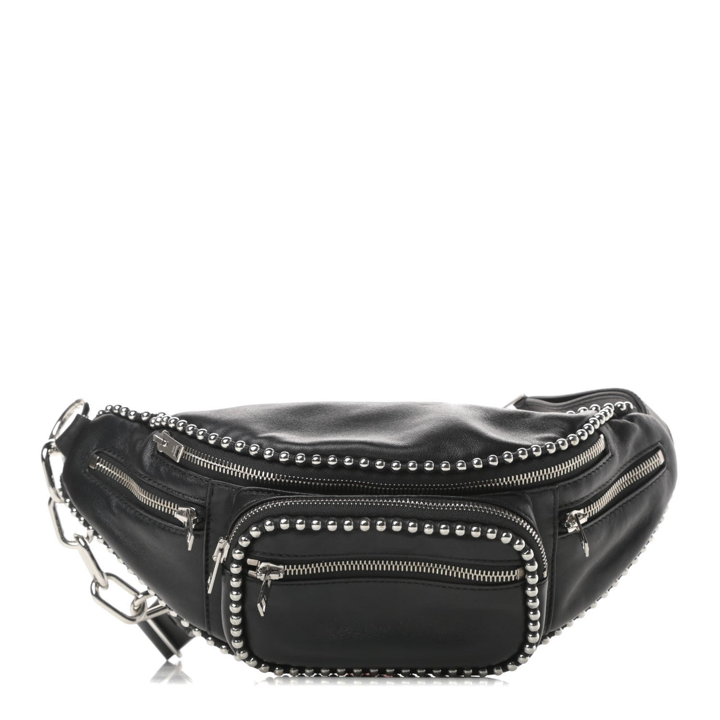 Lambskin Attica Studded Belt Bag Black