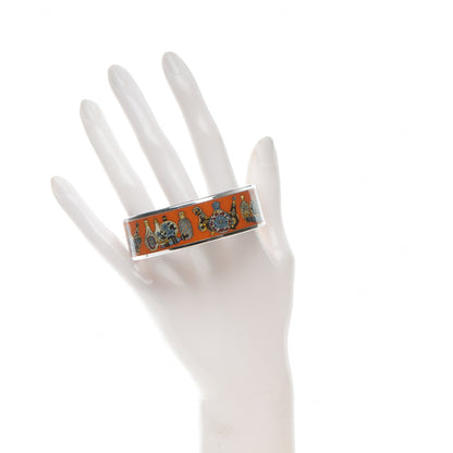 Hermes Enamel Printed Wide Flacons Bracelet 70 2 of 5