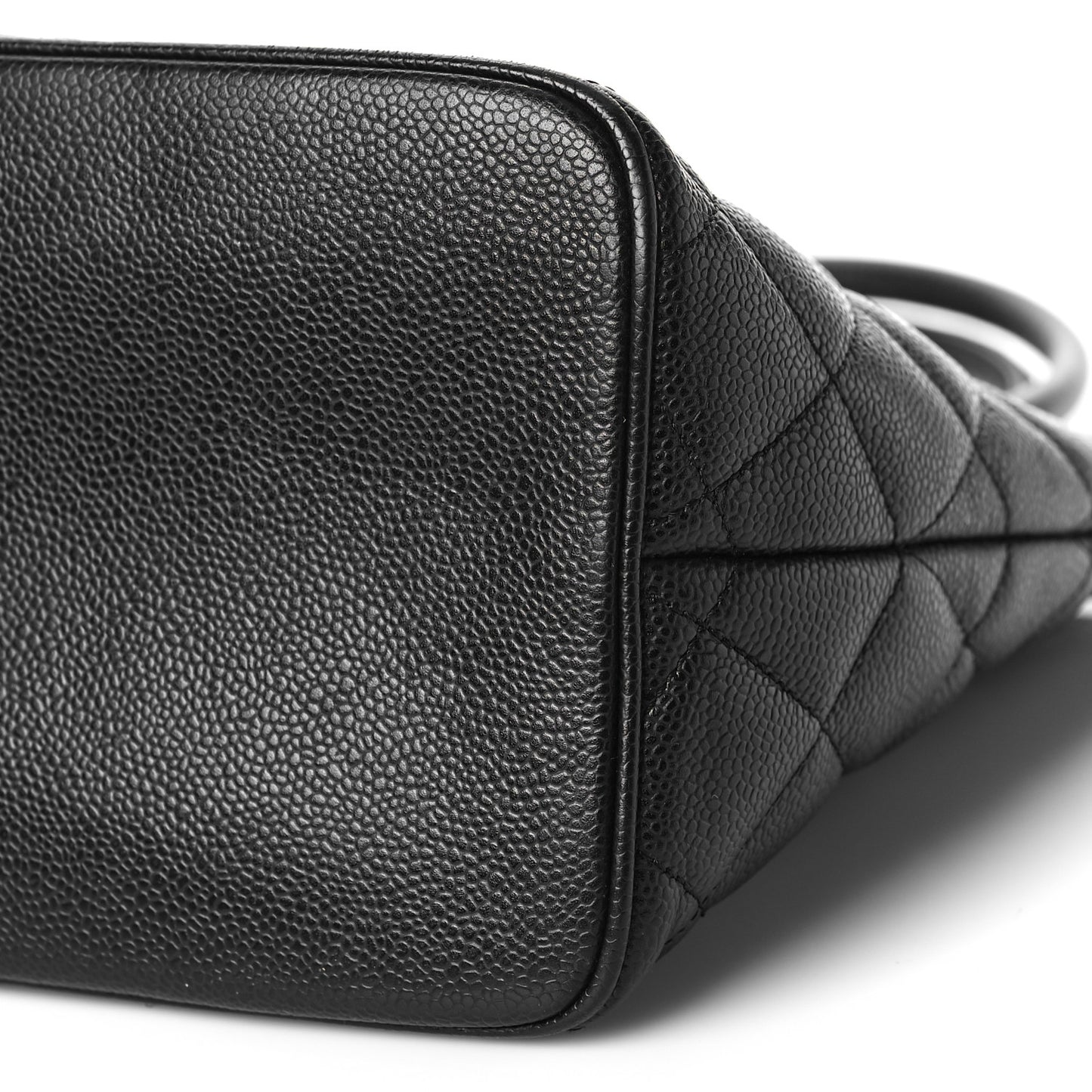Caviar Quilted Medallion Tote Black