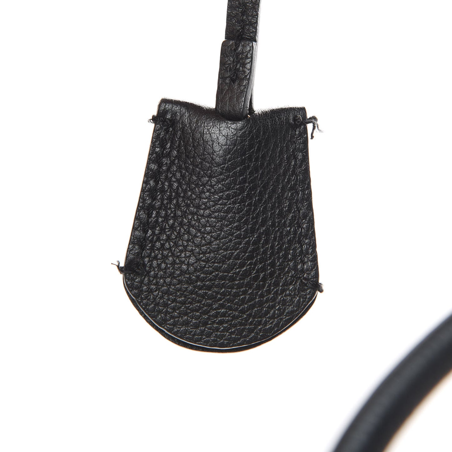 Pebbled Calfskin Large Skull Padlock Zip Around Tote Black