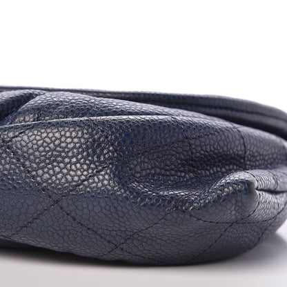 Chanel Caviar Half Moon Wallet On Chain WOC Navy 10 of 12