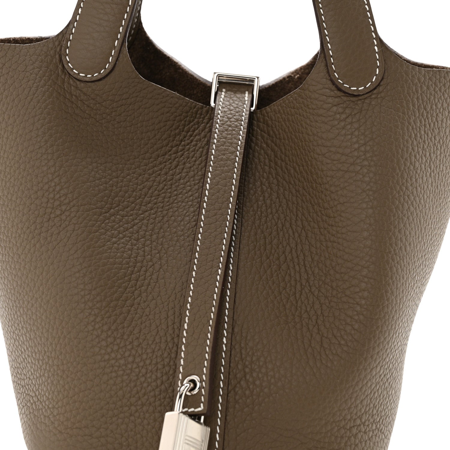 Hermes Taurillon Clemence Picotin Lock 18 PM Etoupe 8 of 11