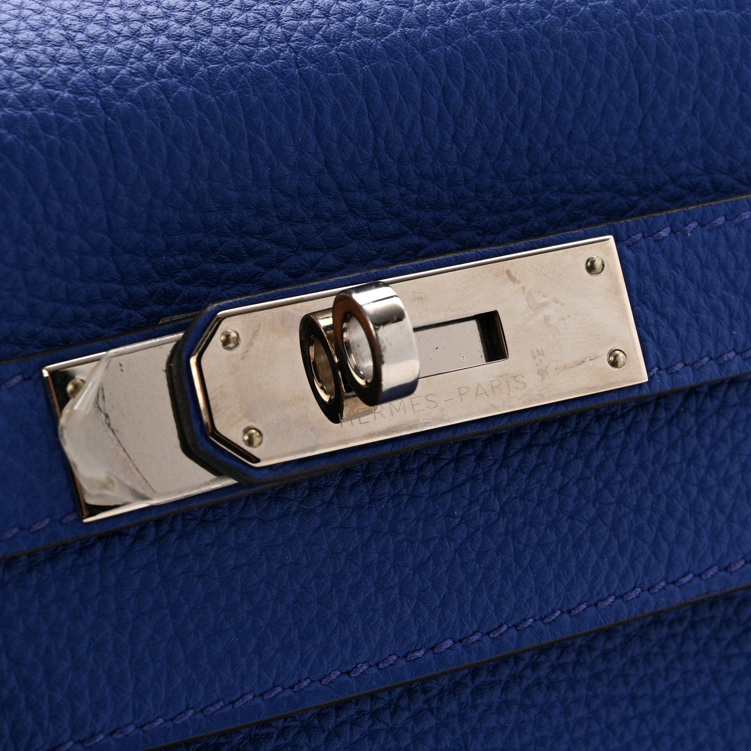 Hermes Togo Kelly Retourne 32 Bleu Electrique 11 of 17