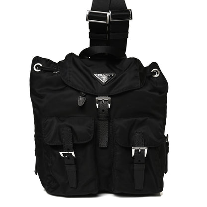 Prada Tessuto Nylon Saffiano Small Backpack Black 7 of 12