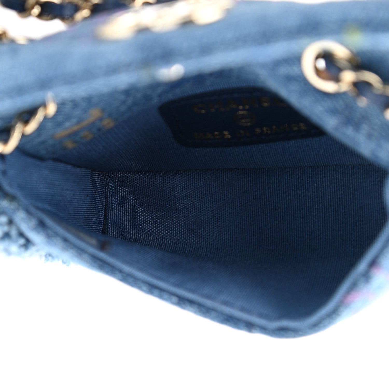 Chanel Denim Quilted Denim Mood Belt Bag Blue Multicolor 5 of 11