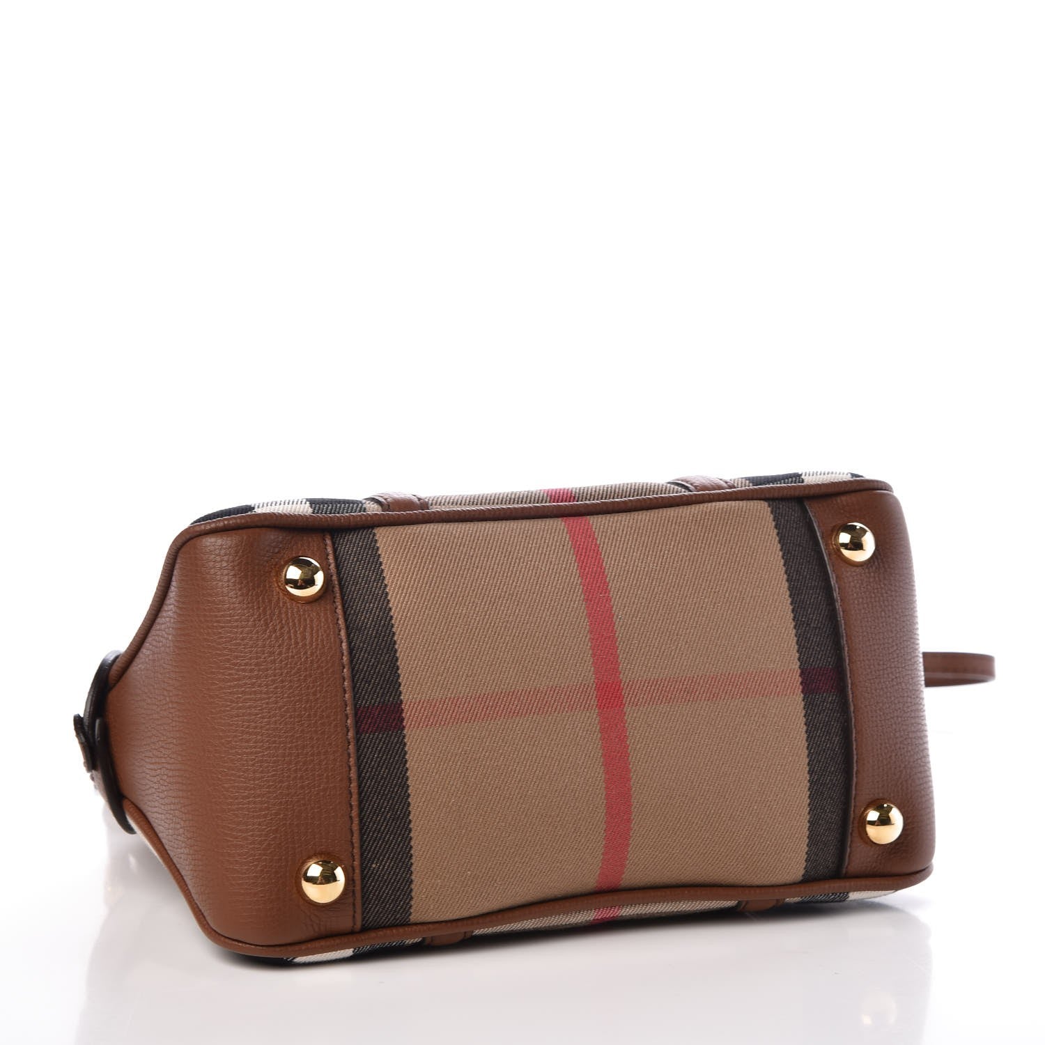 Burberry House Check Small Milverton Satchel Tan 5 of 9