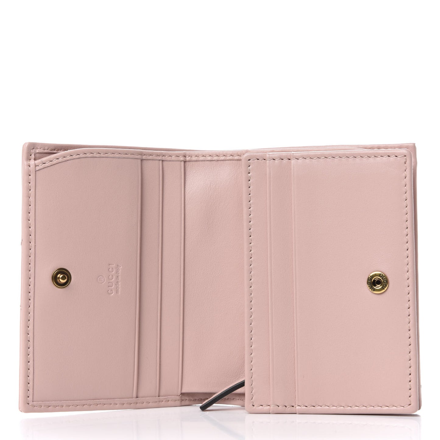 Calfskin Matelasse GG Marmont Card Case Wallet Perfect Pink