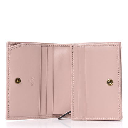 Gucci Calfskin Matelasse GG Marmont Card Case Wallet Perfect Pink 5 of 8