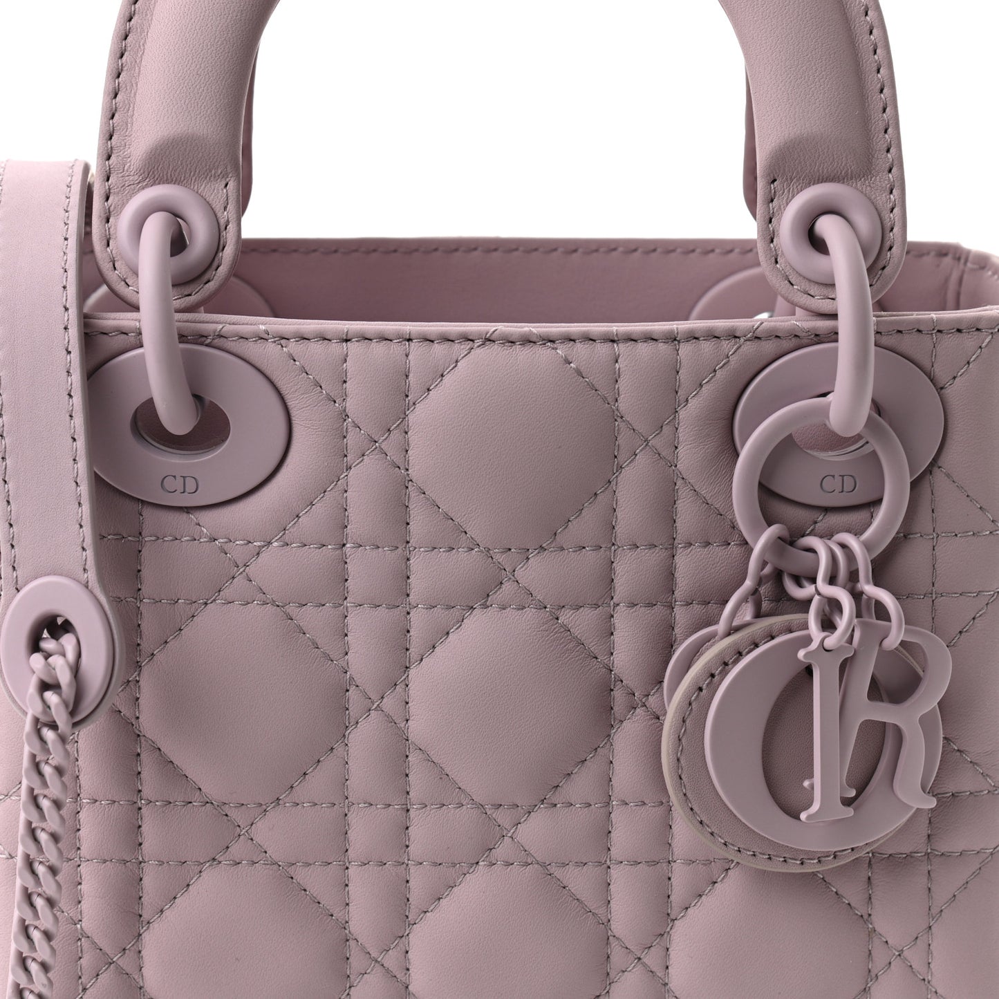 Ultra Matte Calfskin Cannage Mini Lady Dior Lavender