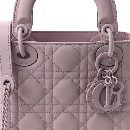 Christian Dior Ultra Matte Calfskin Cannage Mini Lady Dior Lavender 8 of 11