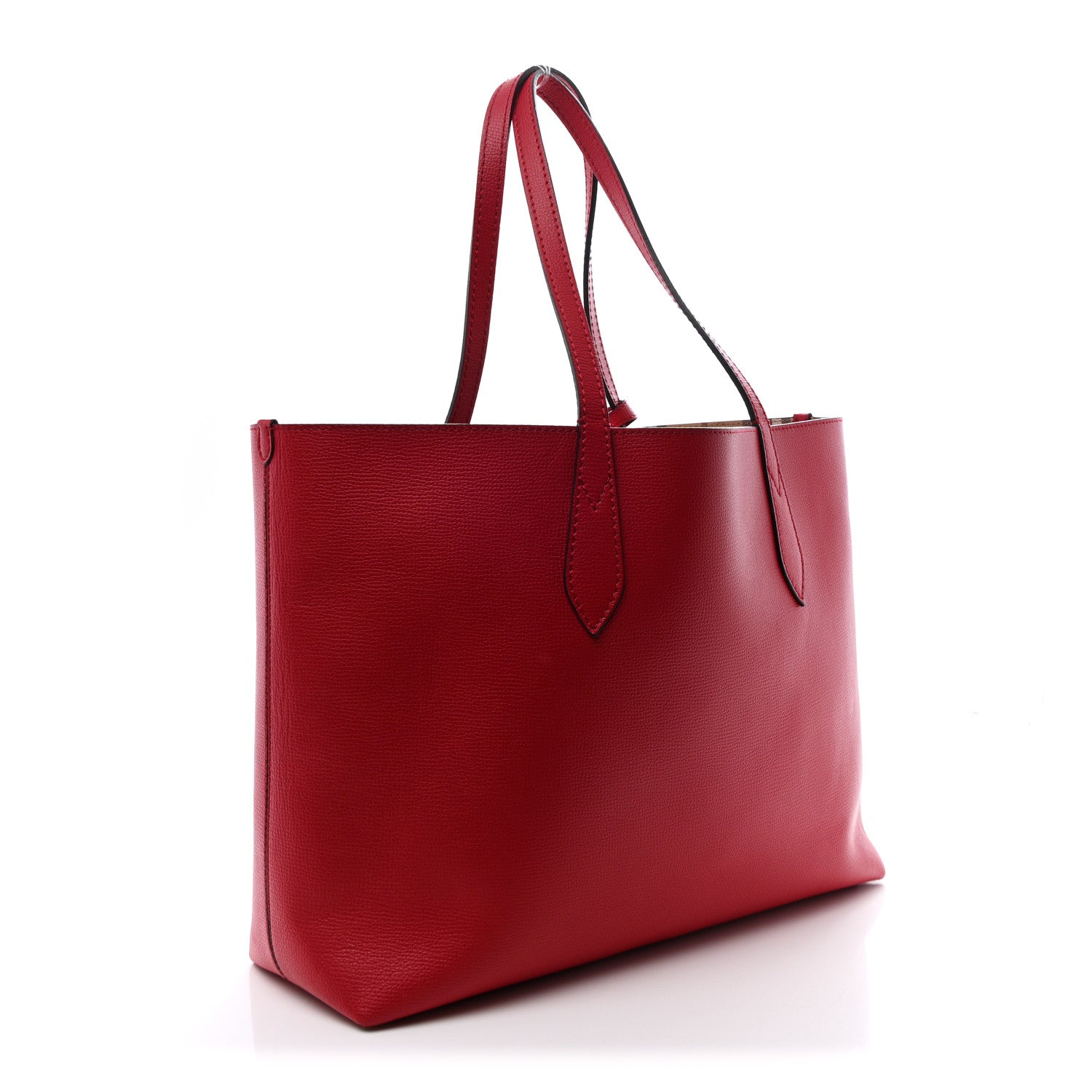Burberry Haymarket Check Medium Reversible Tote Poppy Red 5 of 36