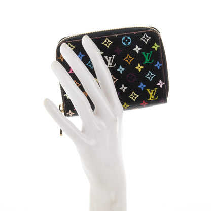 Louis Vuitton Monogram Multicolor Zippy Coin Purse Black Grenade 2 of 7