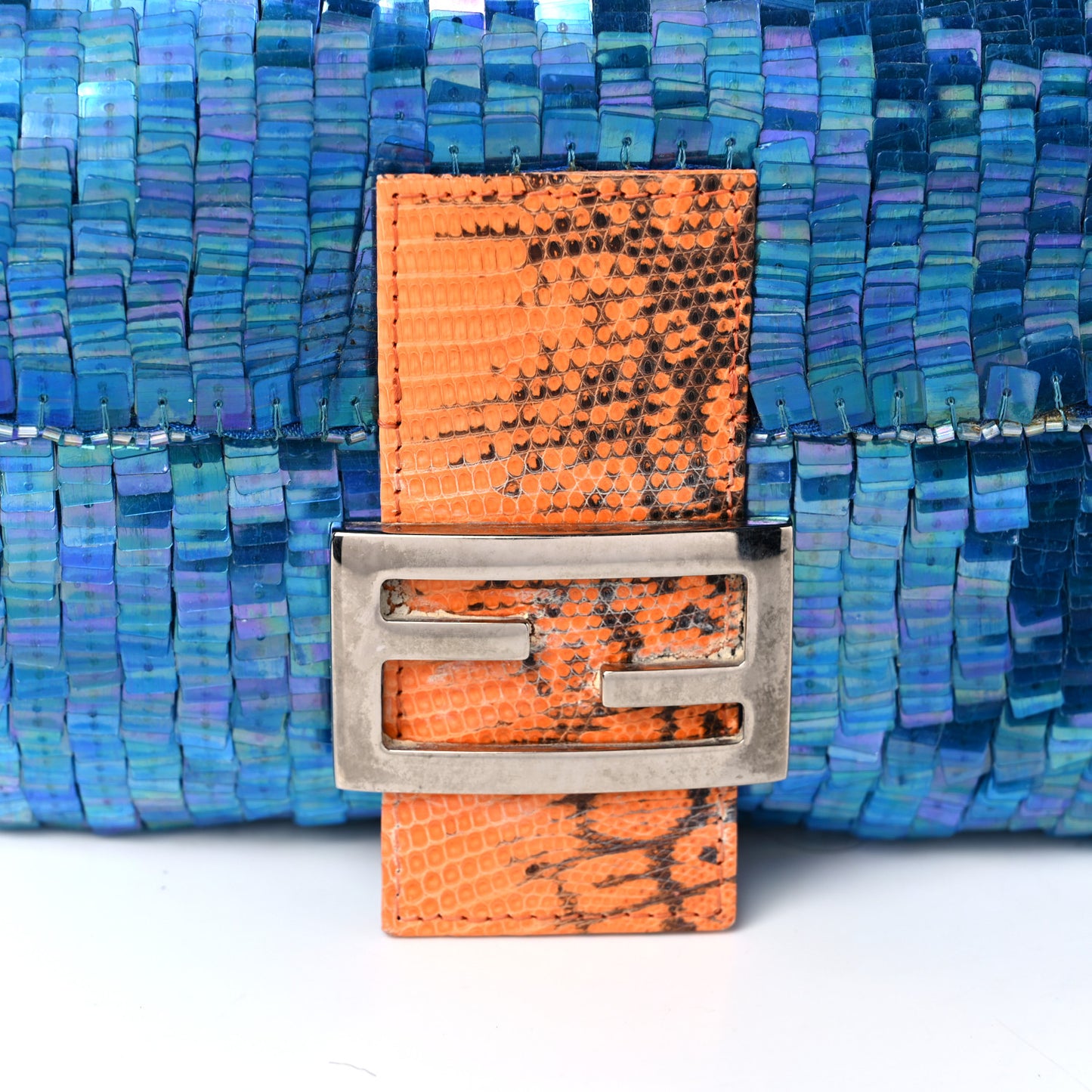 Lizard Beaded Sequin Baguette Multicolor