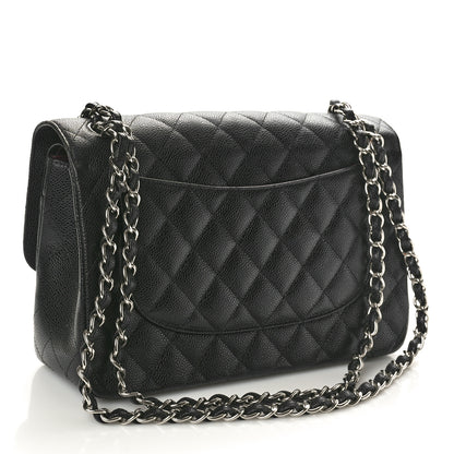 Chanel Caviar Quilted Jumbo Double Flap Black 3 of 10