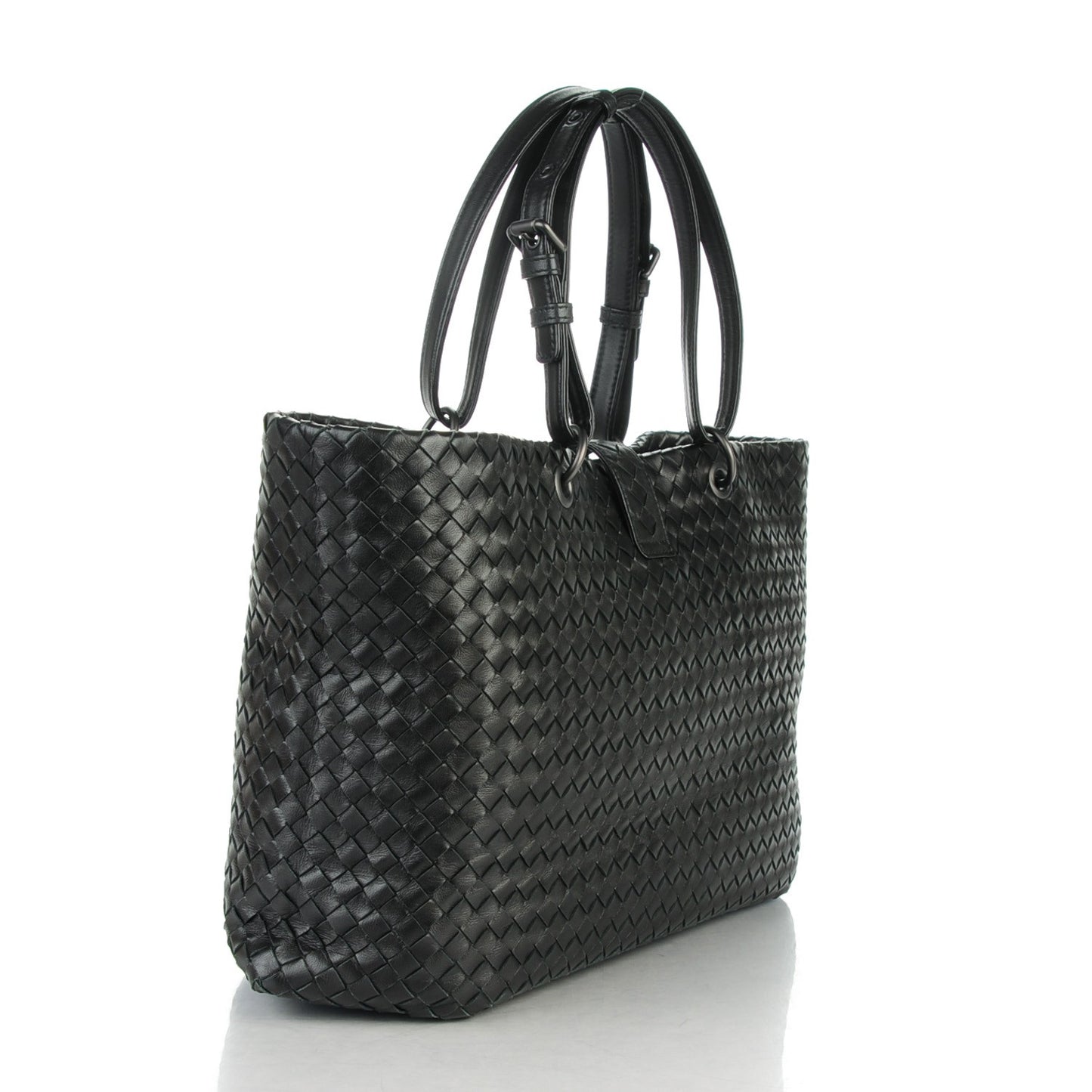 Nappa Intrecciato Capri Large Tote Nero Black