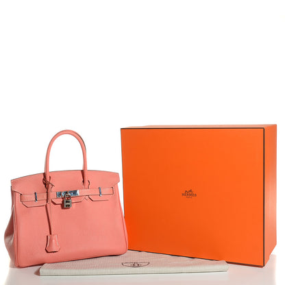 Hermes Taurillon Clemence Birkin 30 Crevette 10 of 28