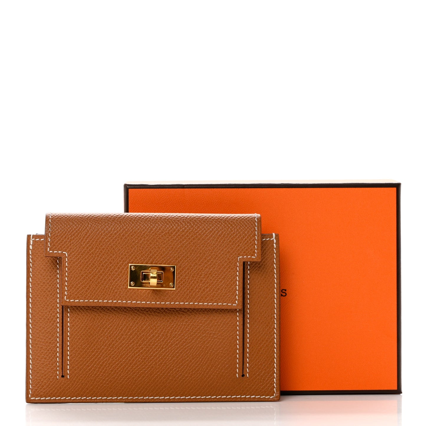 Epsom Kelly Pocket Compact Wallet Gold