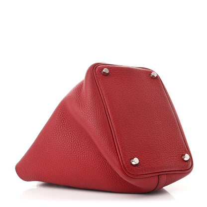 Hermes Taurillon Clemence Picotin Lock 18 PM Rouge Garance 4 of 10