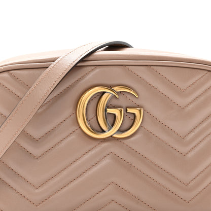 Gucci Calfskin Matelasse Small GG Marmont Chain Shoulder Bag Porcelain Rose 8 of 13