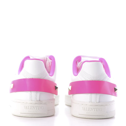 Valentino Garavani Calfskin Womens Backnet Sneakers 35 White Fuchsia 7 of 10