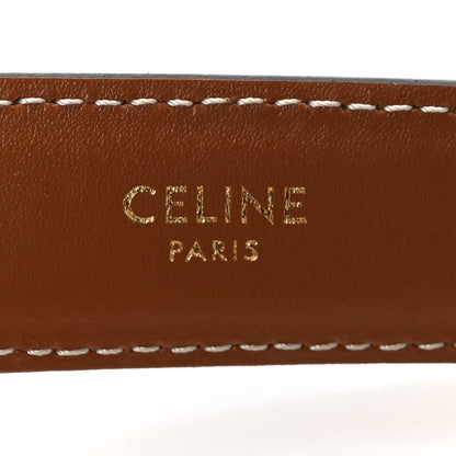 Celine Canvas Calfskin Medium 25mm Triomphe Belt 85 34 Tan 3 of 7
