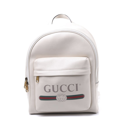Gucci Calfskin Logo Day Backpack Mystic White 1 of 10