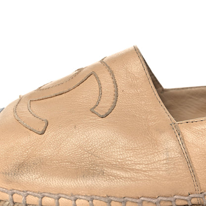 Chanel Lambskin CC Espadrilles 40 Beige Black 11 of 12