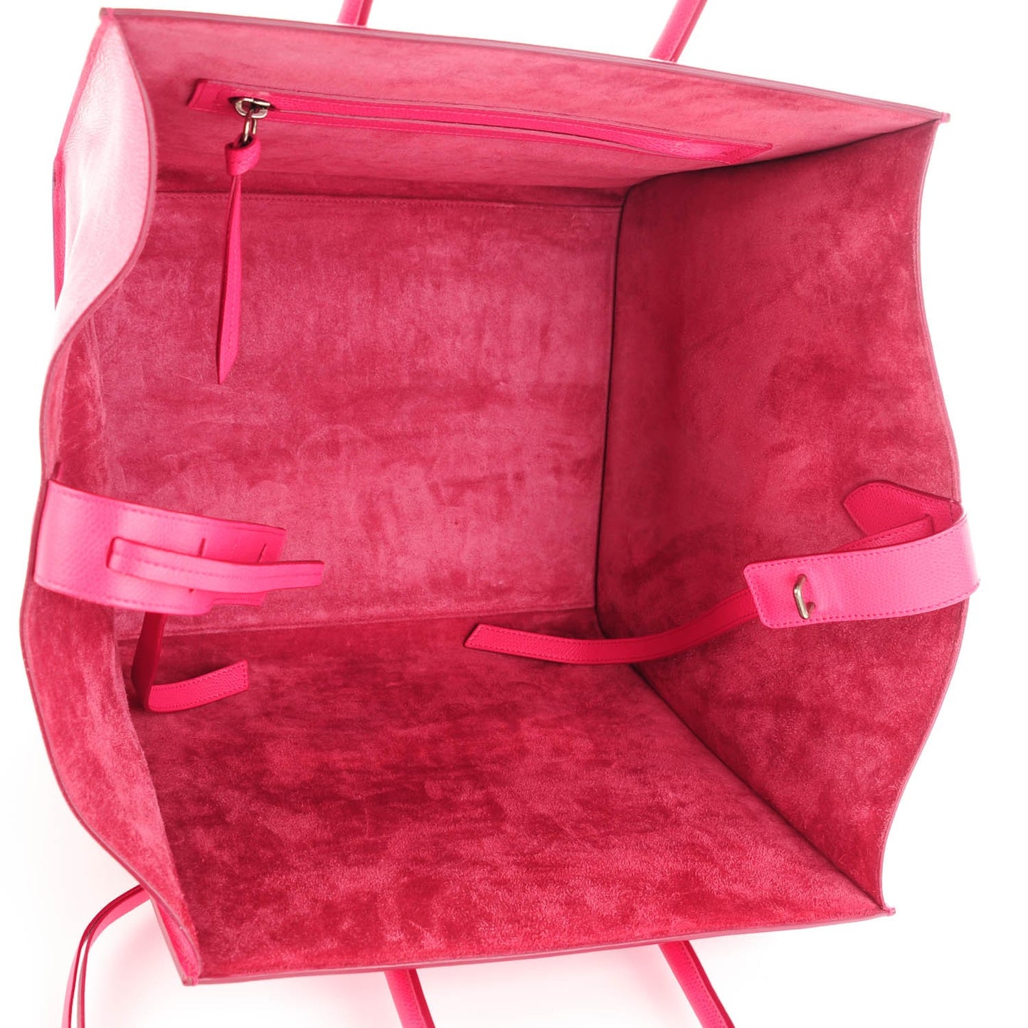 Grained Calfskin Medium Phantom Luggage Fuchsia