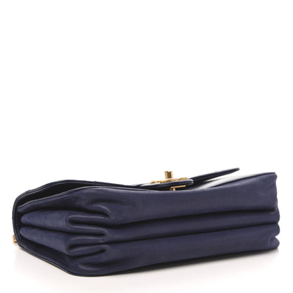 Chanel Calfskin Quilted Small Straight Lined Flap Blue 3 of 11