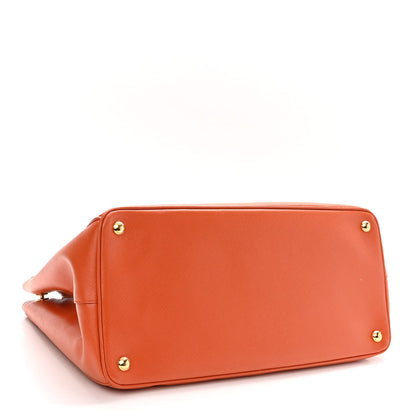 Prada Saffiano Lux Large Tote Papaya 4 of 12