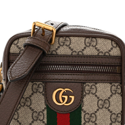 Gucci GG Supreme Monogram Web Mini Ophidia Messenger Brown 8 of 10