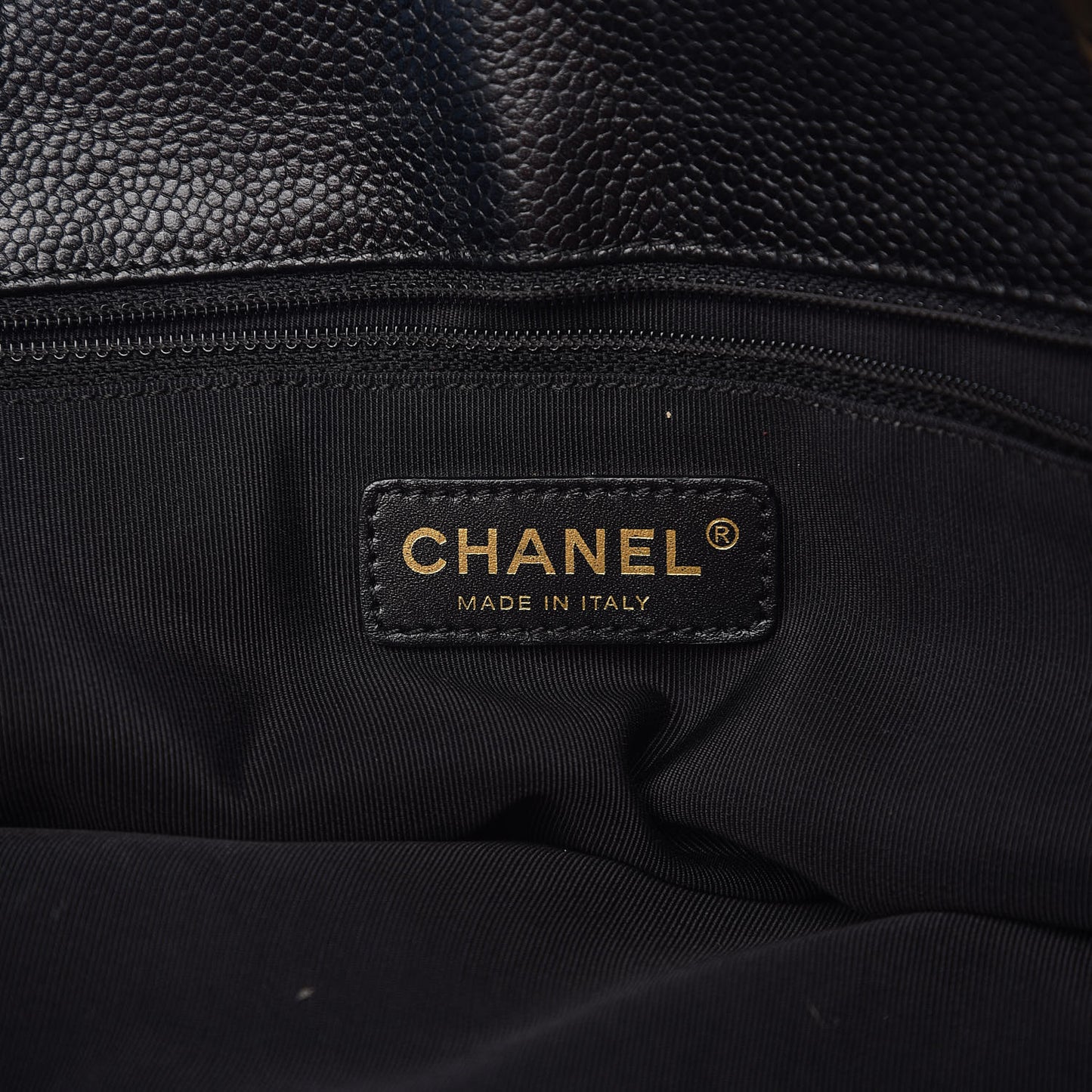 Caviar Quilted Grand Shopping Tote GST Black