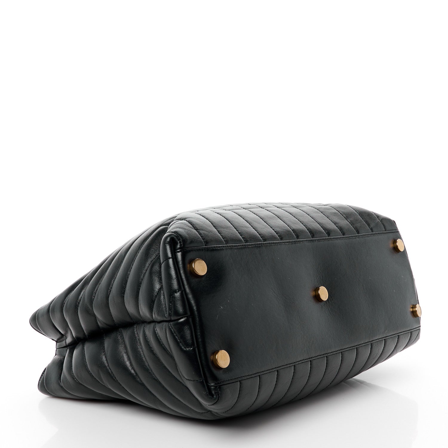 Saint Laurent Calfskin Y Quilted Monogram Large Loulou Shopper Black 4 of 12