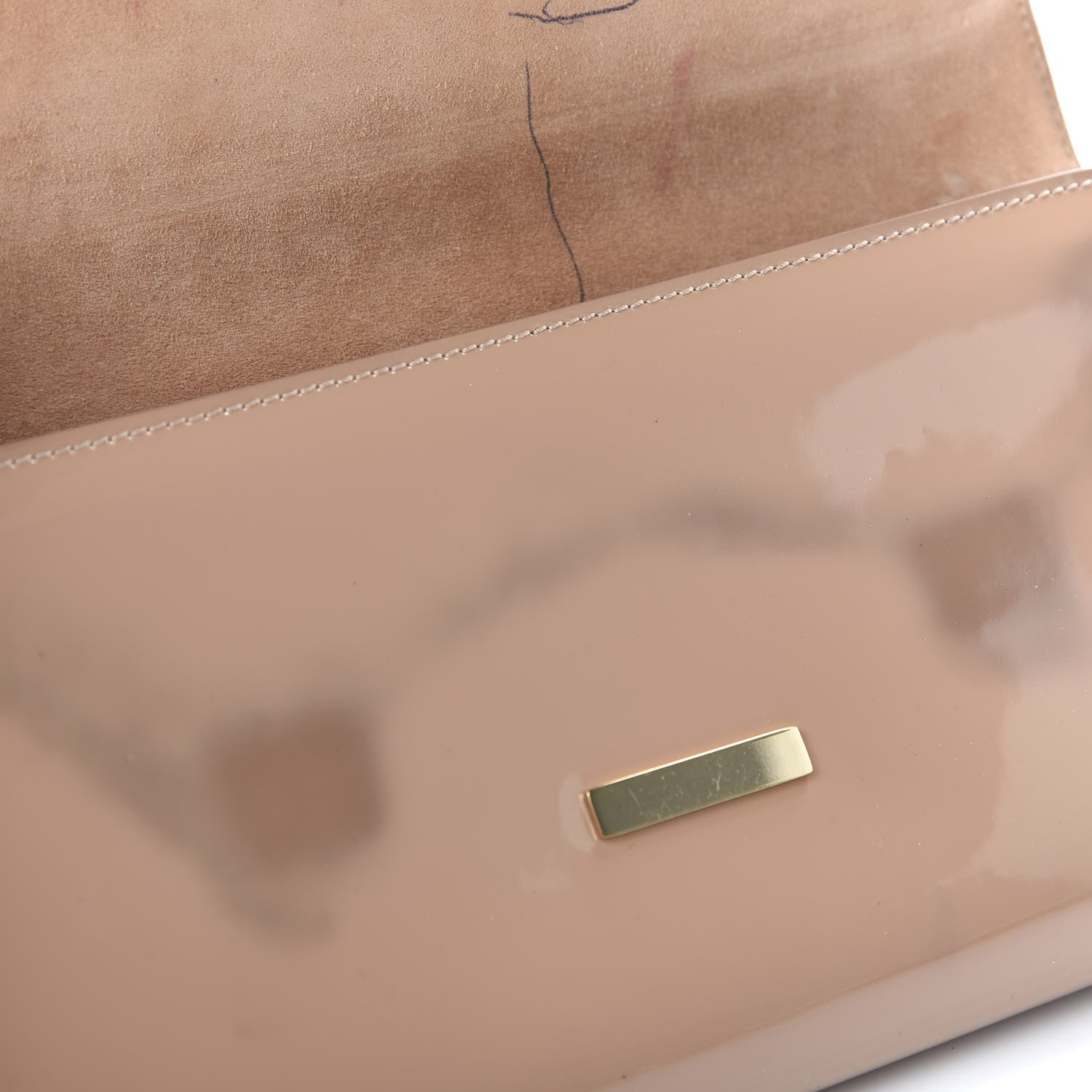 Christian Louboutin Patent Vero Dodat Clutch Nude 15 of 15