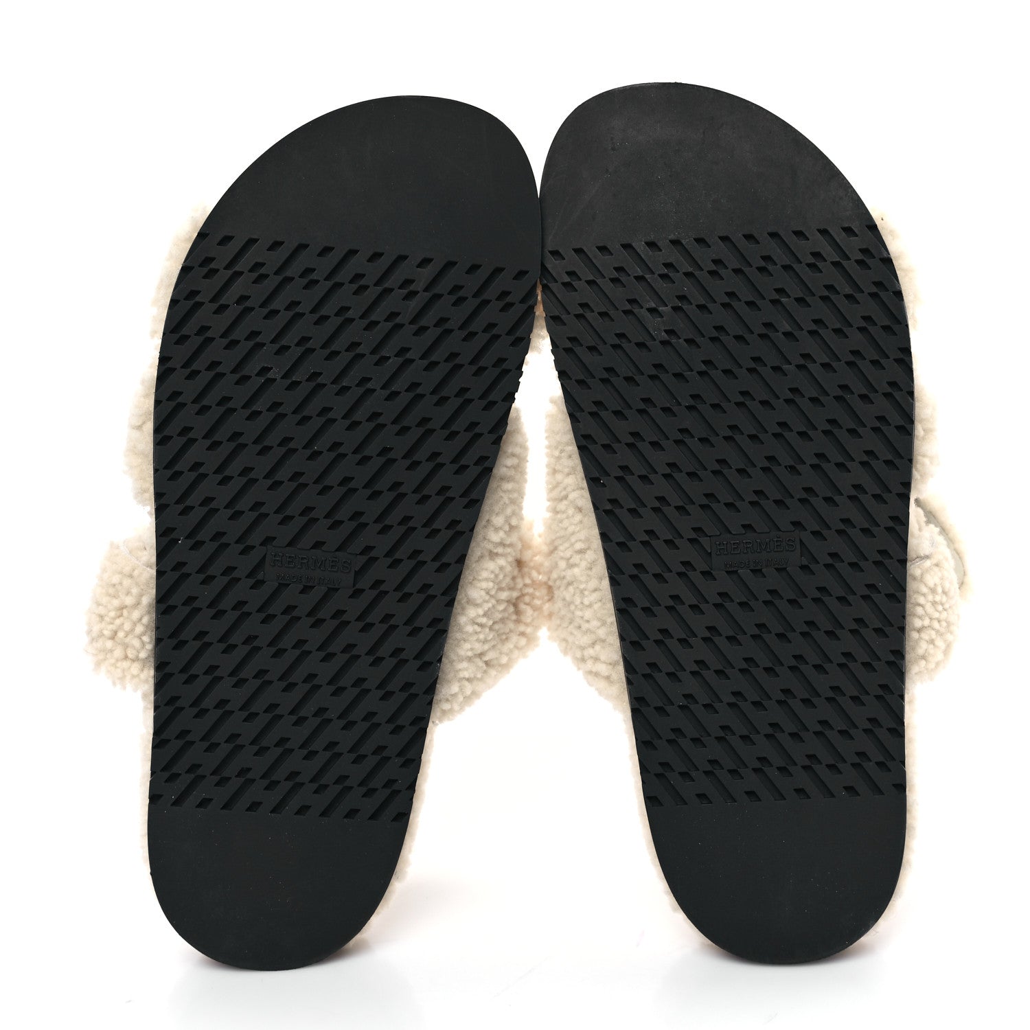 Hermes Woolskin Womens Chypre Sandals 40 Ecru 5 of 8