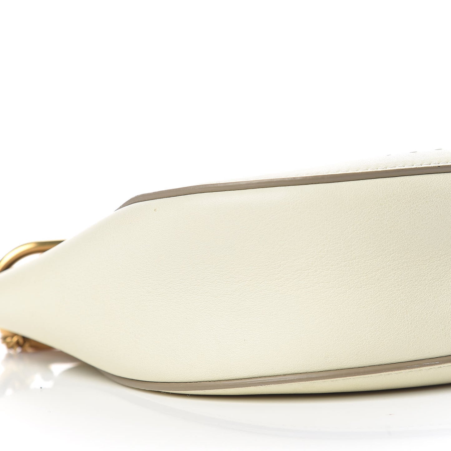 Calfskin Perforated Mini Drew Shoulder Bag White