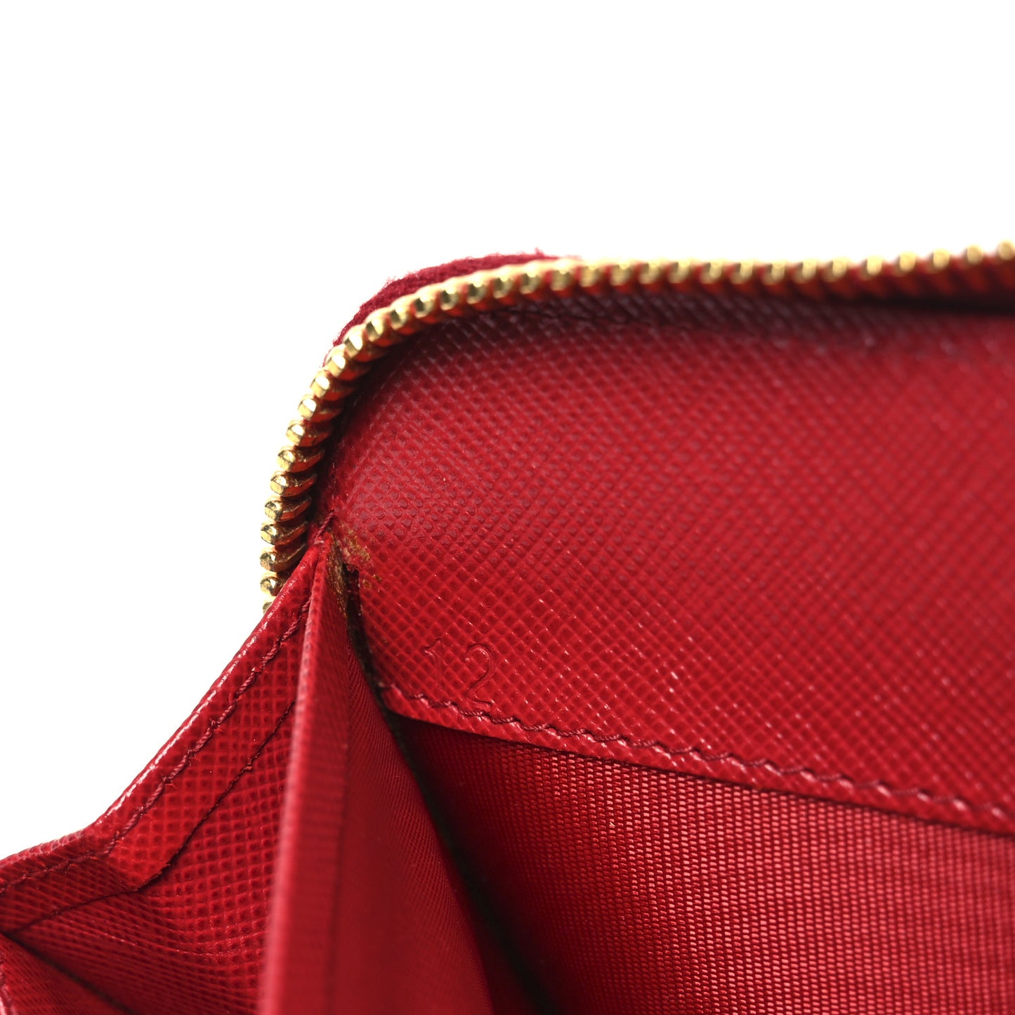 Saffiano Fiocco Bow Zip Around Wallet Fuoco