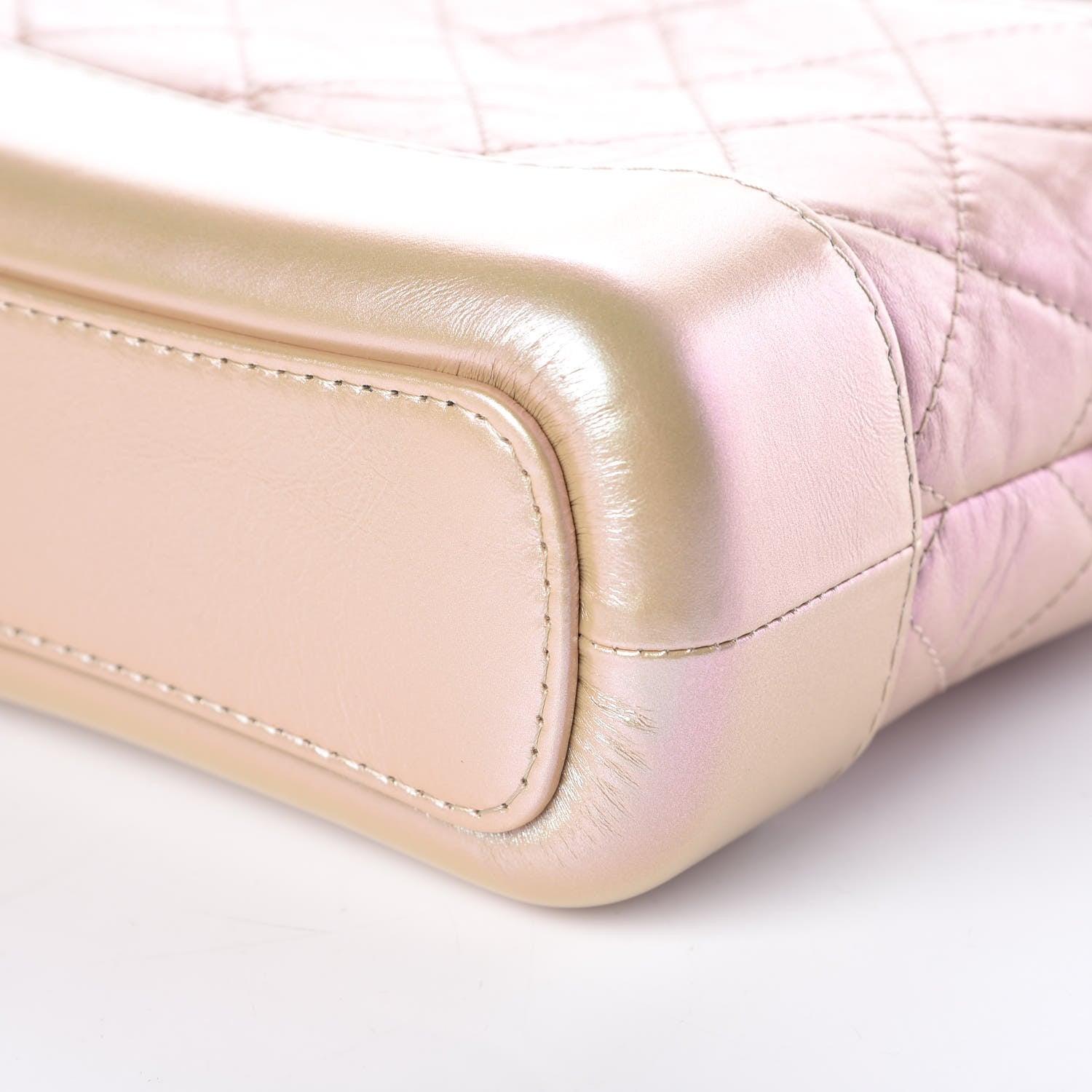 Chanel Iridescent Aged Calfskin Quilted Small Gabrielle Hobo Light Pink 6 of 10