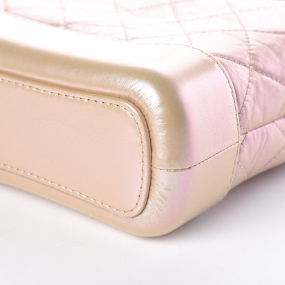 Chanel Iridescent Aged Calfskin Quilted Small Gabrielle Hobo Light Pink 6 of 10