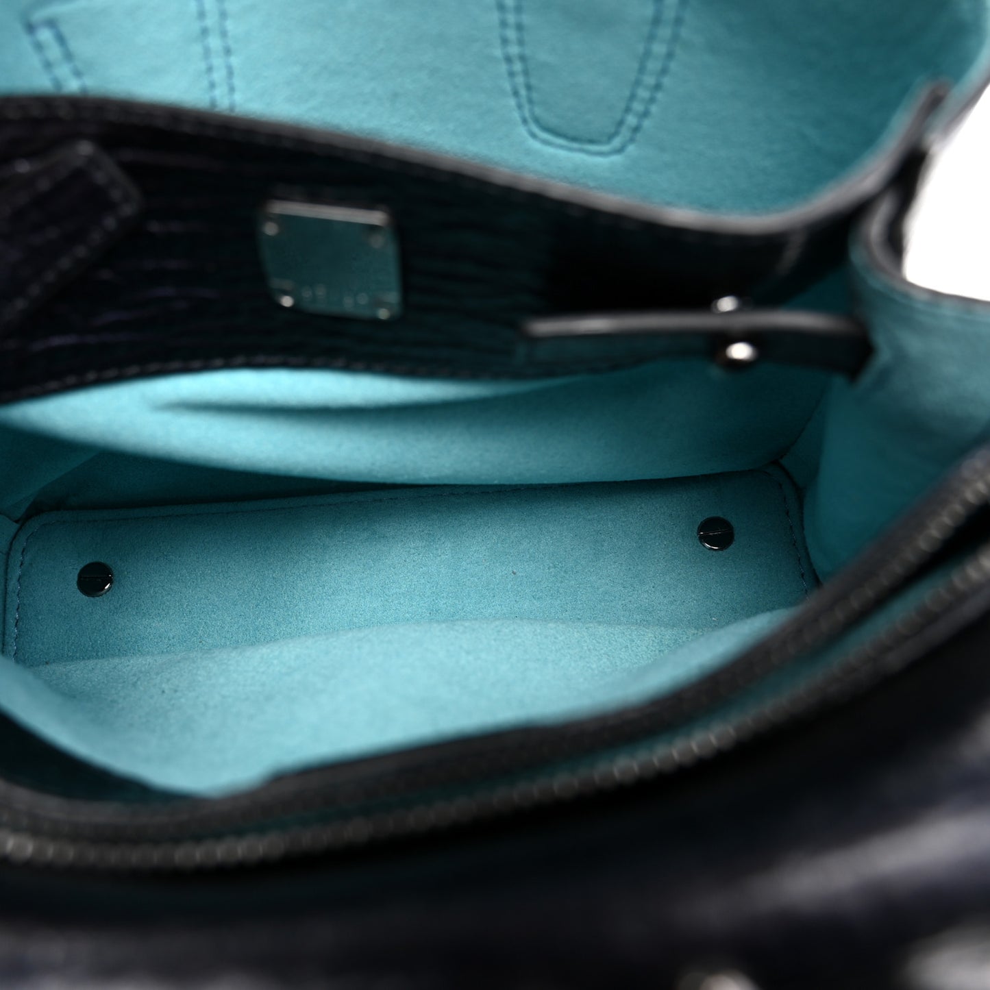 Calfskin Studded Mini Milla Tote Blue