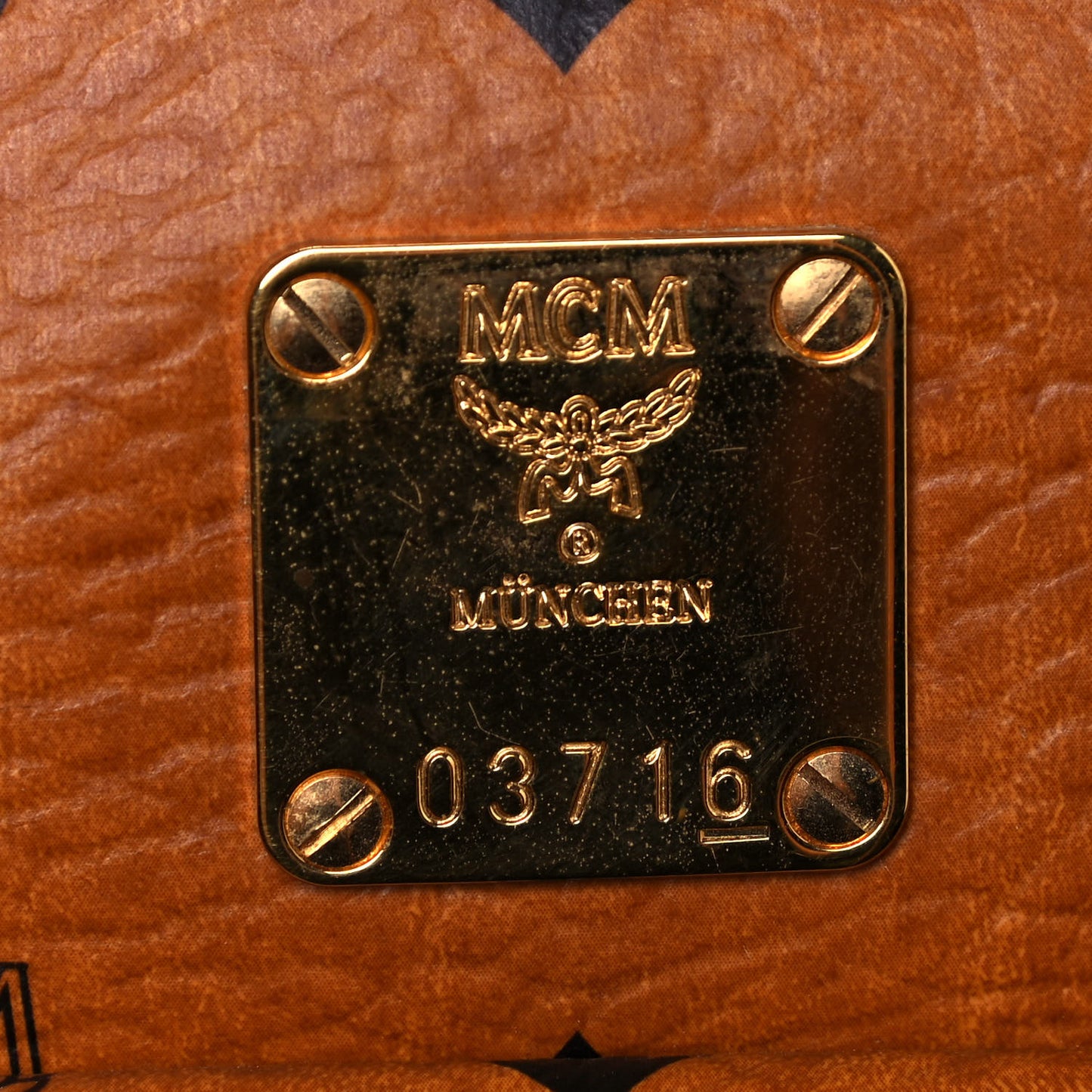 Visetos Mini Boston Bag Cognac
