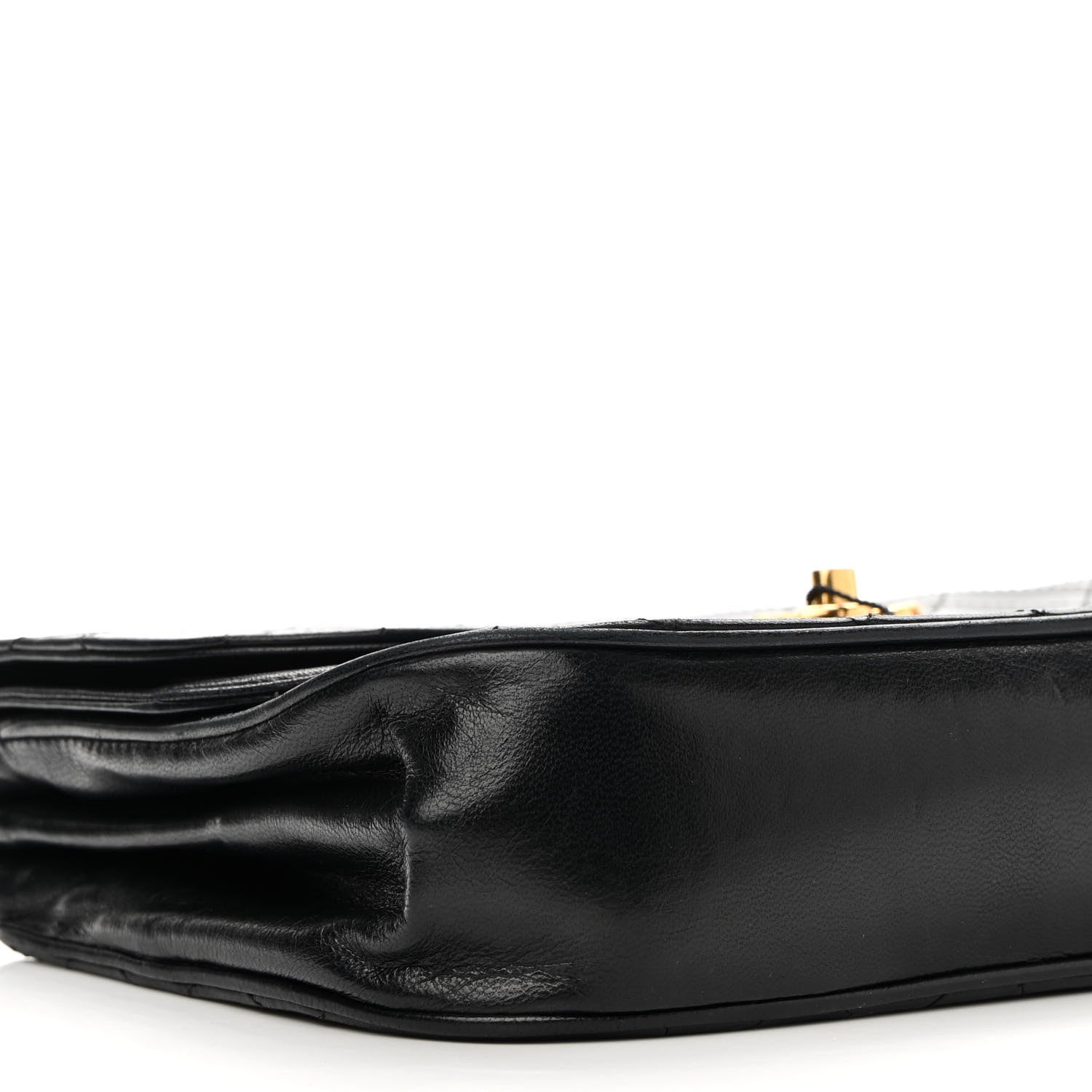 Chanel Lambskin Quilted Medium Round Double Flap Black 8 of 10