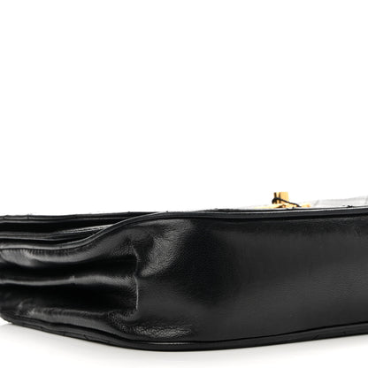 Chanel Lambskin Quilted Medium Round Double Flap Black 8 of 10
